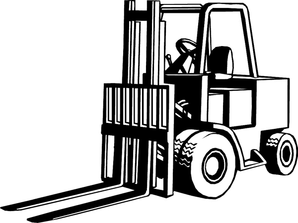 equipment7311 - Fork lift vinyl decal. Personalize on line. 