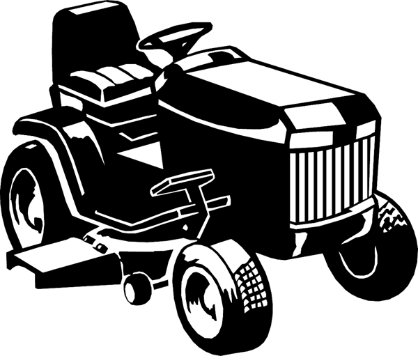 equipment7314 - Riding lawn mower vinyl graphic decal. Personalize on line. 