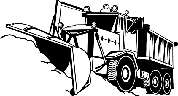 Snow Plow Truck vinyl sticker. Customize on line. equipment7321 