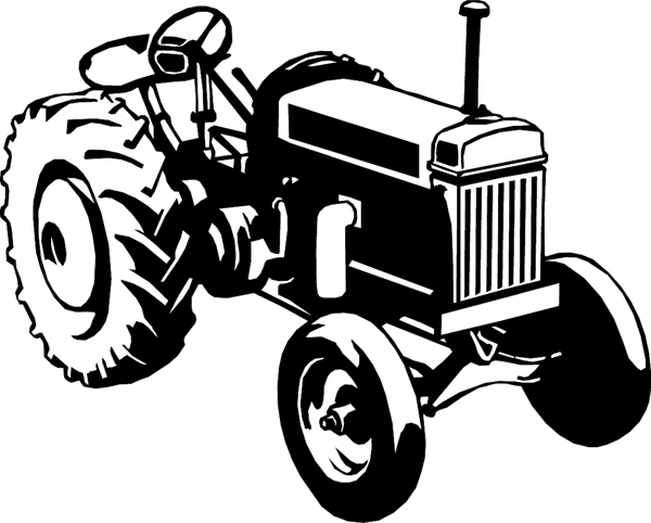 equipment7325 - Farm tractor graphic decal. Customize on line. 
