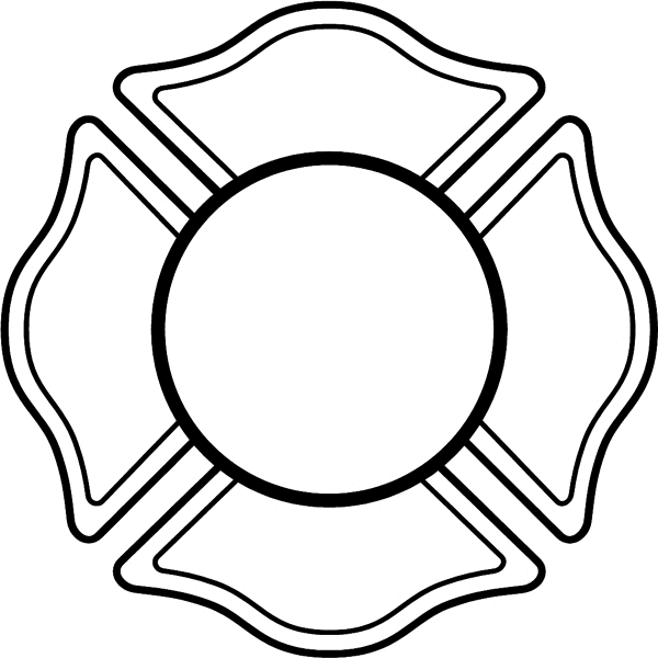 fire_dept17-  Fireman's shield for lettering vinyl decal. Customize on line. 
