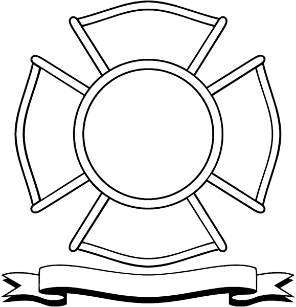 fire_dept18-  Fireman shield for lettering decal. Customize on line. 