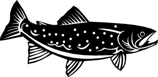 Large spotted fish vinyl sticker. Customize on line. fish6303- mackerel fish sticker