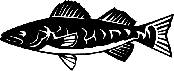 Large Fish vinyl decal. Personalize on line. fish6305