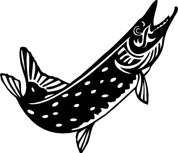 Large Spotted Fish vinyl sticker. Customize on line. fish6325