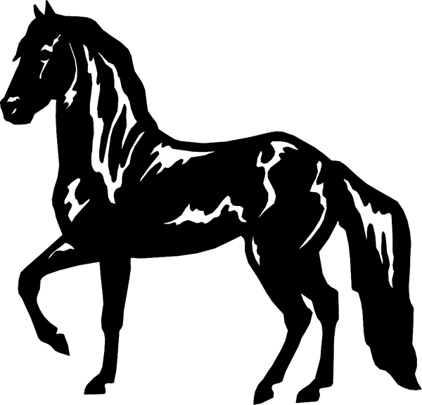 Tennessee Walking Horse silhouette vinyl sticker. Customize on line. horses7115
