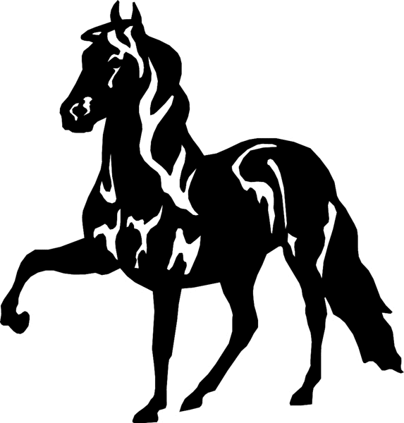 Tennessee Walker Horse silhouette vinyl decal. Customize on line. horses7116