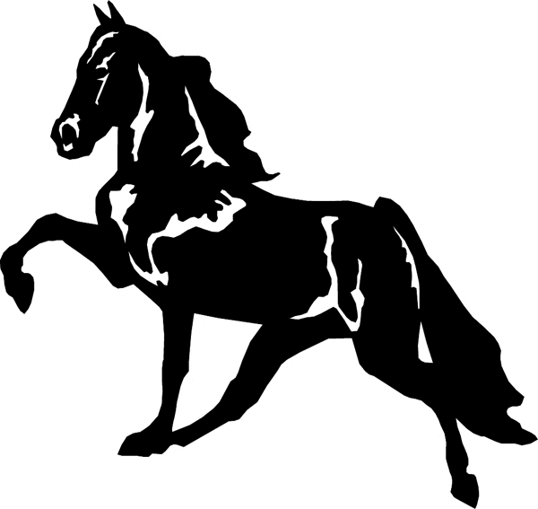 horses7126 - Tennessee Walking Horse silhouette vinyl sticker. Personalize on line. 