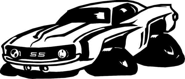 Camero SS souped up car vinyl decal. Customize on line. hotrod7402 - 