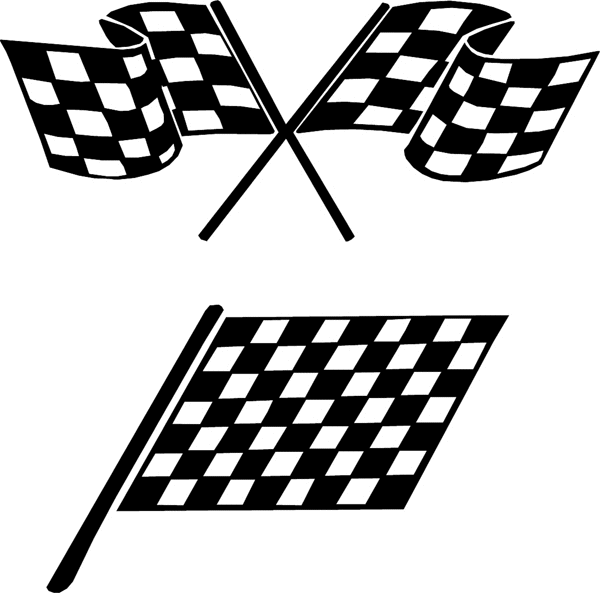 hotrod7416 - Checkered Flag graphic sticker. Personalize on line. 