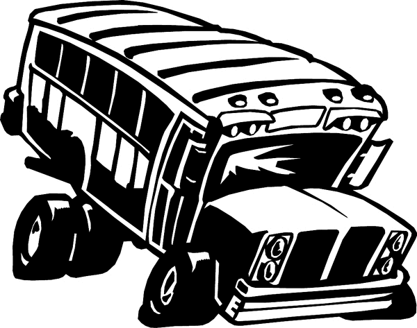 Deserted Bus vinyl sticker. Customize on line. hotrod7420 - bus decal