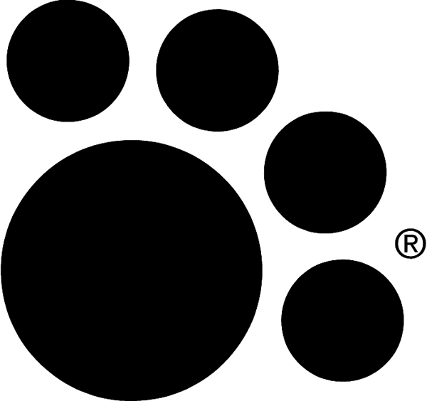 i003 - Big Paw Print vinyl decal. Personalize on line. 