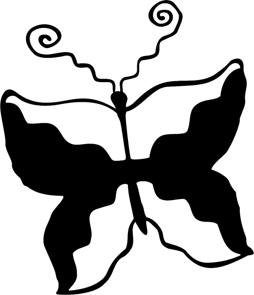 indian05 - Butterfly drawing symbol vinyl decal. Customize on line. 