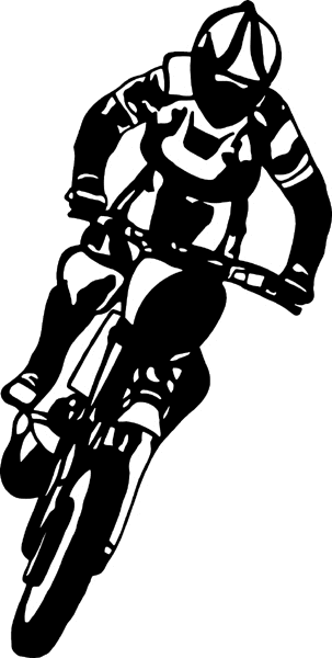 Dirtbike Racer vinyl sticker. Personalize on line. motorcycleM005- motorcross decal