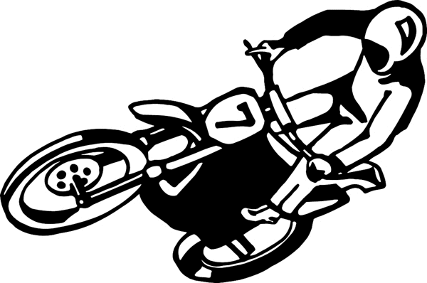 Dirtbike Racer #7 vinyl sticker. Customize on line. motorcycleM008-dirtbike racing decal