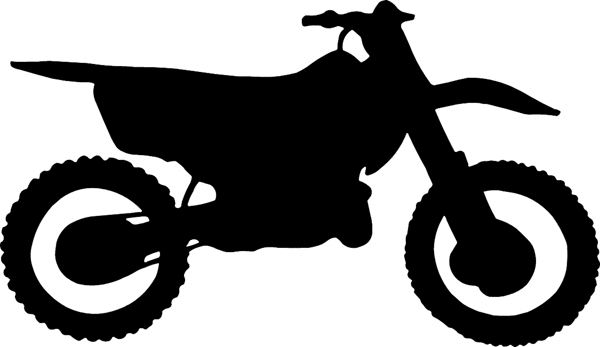 motorcycleM011-Dirtbike silhouette vinyl decal. Personalize on line.