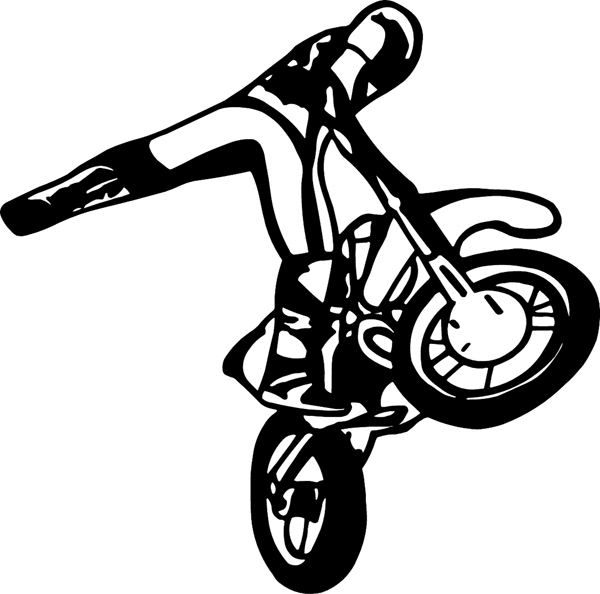 Dirtbike Trick Rider vinyl sticker. Personalize on line. motorcycleM013-dirtbike trick decal