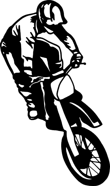 Dirtbike Trick Rider vinyl sticker. Personalize on line. motorcycleM014-dirtbike decal