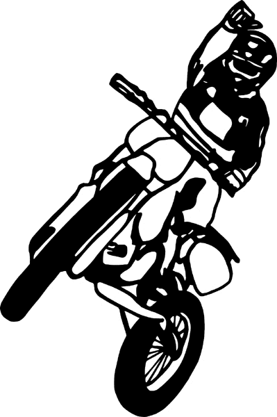 Dirtbike Rider vinyl sticker. Customize on line. motorcycleM016-dirtbike racing decal