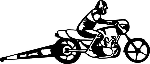 motorcycleM031- Motorcycle dragster racing decal. Customize on line. 