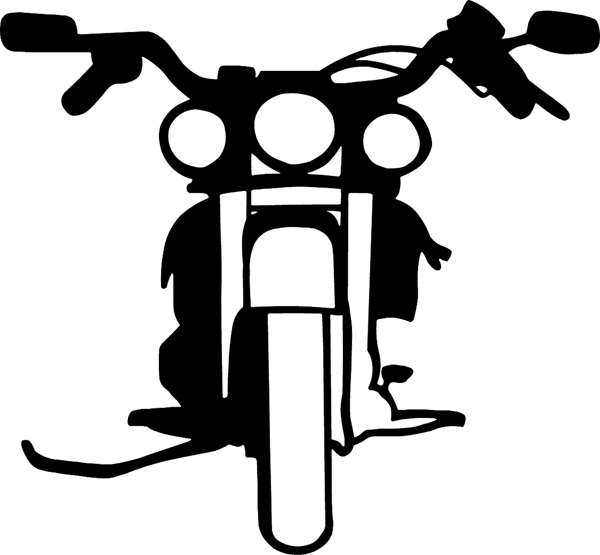 Motorcycle front view graphic sticker. Customize on line. motorcycleM036-