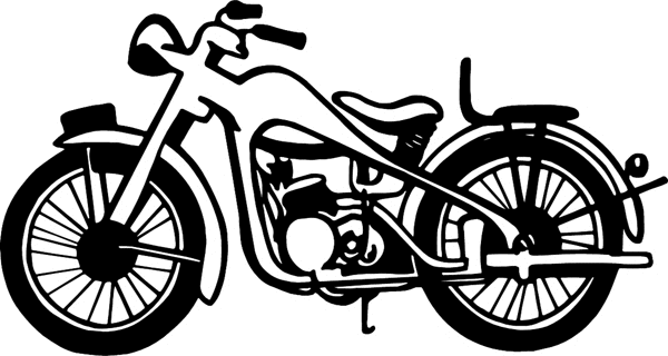 Older Motorcycle vinyl graphic sticker. Customize on line. motorcycleM054
