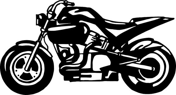 Sleek Motorcycle vinyl sticker. Customize on line. motorcycleM061-