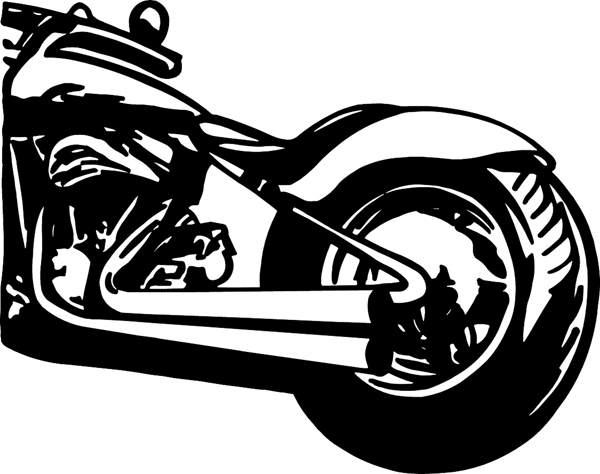 Motorcycle Exhaust Pipes vinyl decal. Customize on line. motorcycleM070