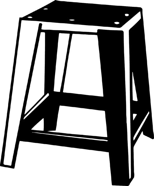 Work Stool vinyl sticker. Personalize on line. motorcycleM072