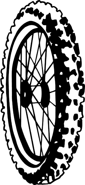 motorcycleM076 - Dirtbike Tire graphic vinyl decal. Customize on line. 