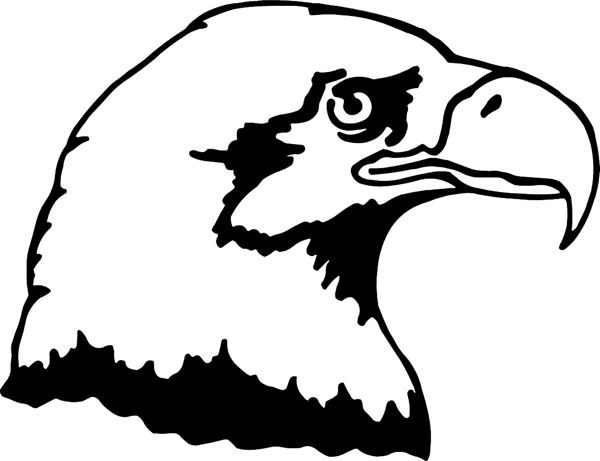 Eagle Head vinyl graphic sticker. Great Mascot! Customize on line. motorcycleM094 