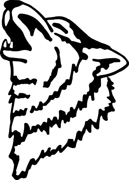 Howling Wolf vinyl sticker. Good mascot choice!  Customize on line. motorcycleM104 - wolf decal