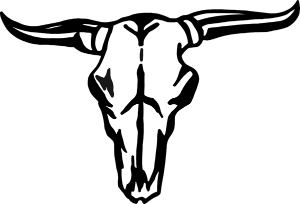 motorcycleM106 - Cow skull vinyl decal. Personalize on line. 