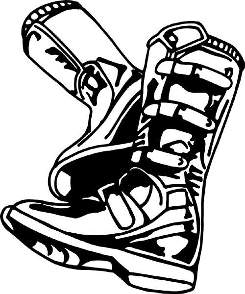 motorcycleM126 - Biker boots vinyl decal. Personalize on line. 