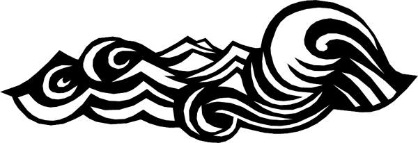 Ocean Waves striping vinyl sticker. Customize on line. nauticalwaves