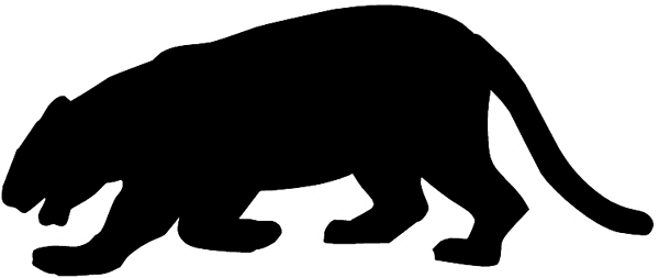 Prowling Panther vinyl sticker. Customize on line. panther