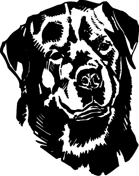 Large Dog Head vinyl sticker. Personalize on line. pets0121 