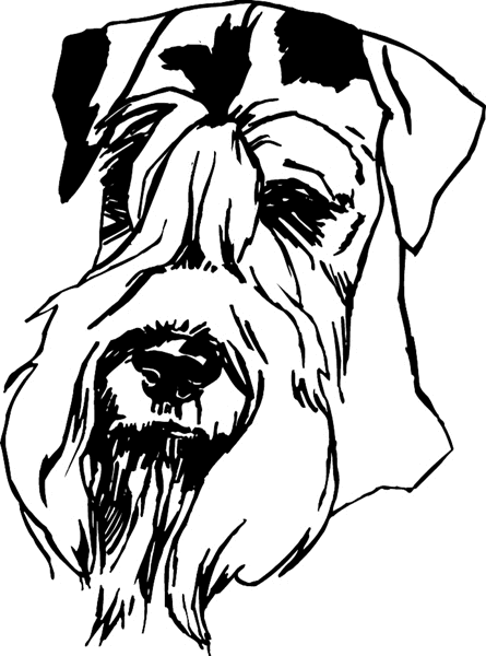 Schnauzer dog vinyl sticker. Personalize on line. pets0129 - 