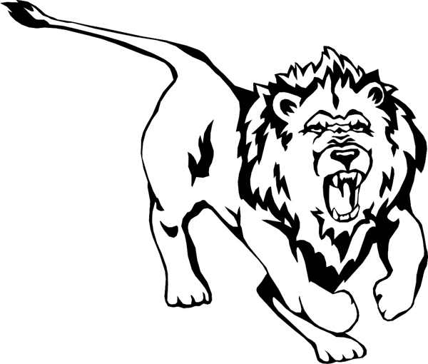 Growling Lion vinyl graphic sticker. Customize on line. wildlifelion