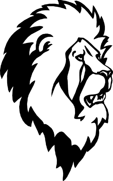 Lion's Head vinyl graphic sticker. Good Mascot! Personalize on line. wildlifelionhead