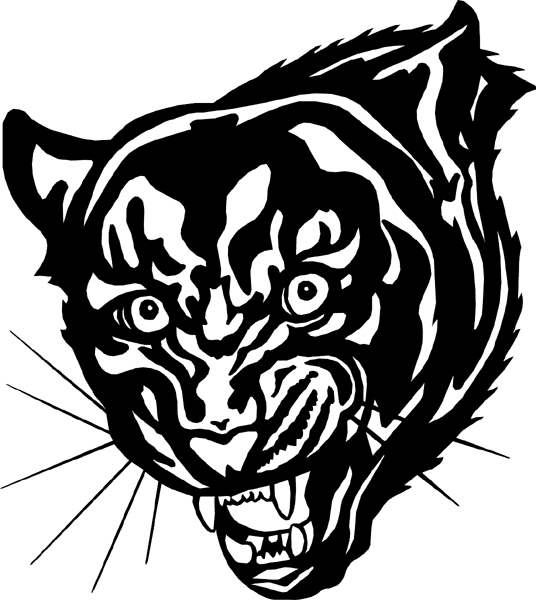 Panther Head vinyl sticker. Customize on line. wildlifepanther