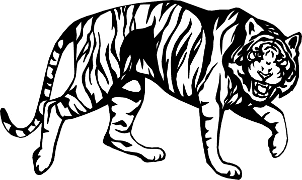 Tiger (Mascot) vinyl sticker. Customize on line. wildlifetiger