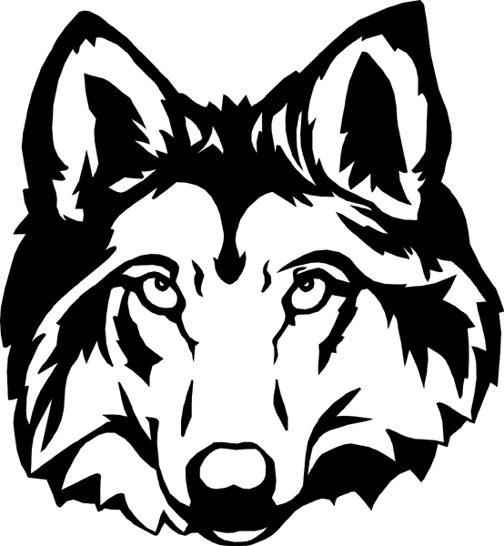 Wolf Head vinyl sticker. Customize on line. wildlifewolfhead