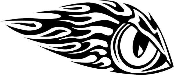Flaming Fish vinyl sticker. Customize on line. animal-flames-0016b