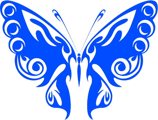 Scalloped Butterfly vinyl sticker. Personalize on line. butterflies-bflies_047
