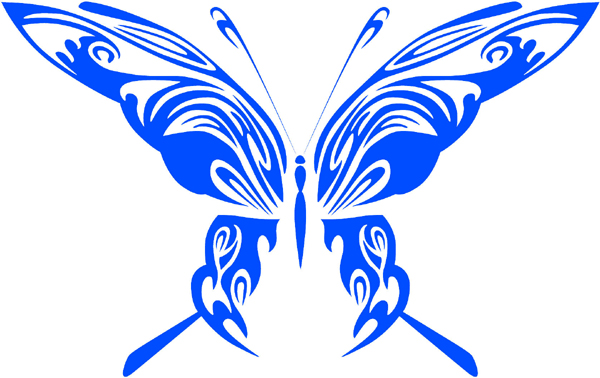 Lavish Butterfly vinyl decal. Customize on line. butterflies-bflies_048