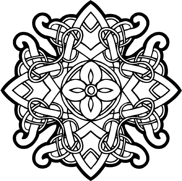 Celtic intricately woven emblem vinyl decal. Customize on line. celtic-decal-co_0005w