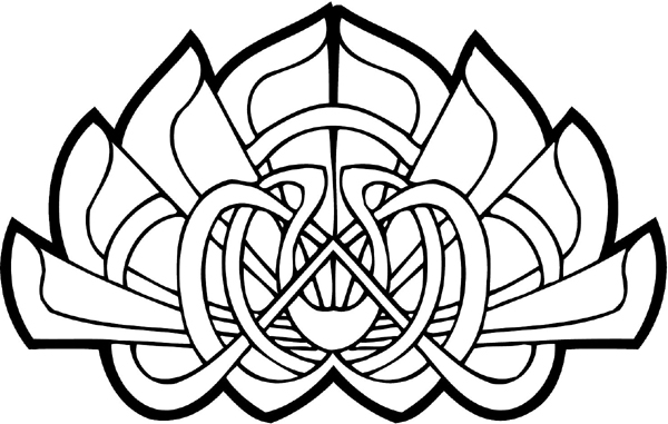 Celtic fan shaped emblem vinyl sticker. Personalize on line. celtic-decal-co_0023w