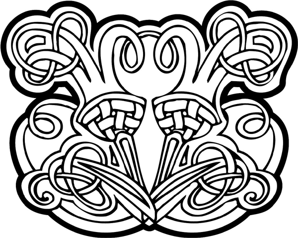 Woven Celtic Emblem vinyl sticker. Customize on line. celtic-decal-co_0028w