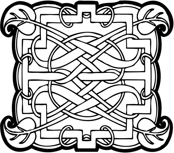 Square Celtic vinyl graphic sticker. Personalize on line. celtic-decal-co_0039w